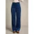 LOLALIZA corduroy wide leg broek – donkerblauw