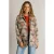 Ivy Beau tussenjas met franjes en print – groen