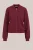 WE Fashion – Dames bomberjack van sweatstof met structuur – Regular fit – Donkerrood –