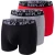 Replay Heren boxershort met gestikt gulpdetail logo (set van 3)