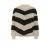 Kaffe gestreepte gebreide trui met wol beige