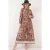 Gebuttonde Maxi Jurk met Ronde Hals en Tailleband