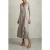 Reiss Wrap Tie Midi Jersey Dress Grey