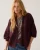Summum Puff Sleeve Cardigan Cozy Melange Knit 7s5844-7997 Vest 335 Dark Burgundy