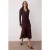 Damesjurk Unifarben Maxi Lange Casual Bodycon Jurk
