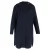 Max Mara Gewatteerde Jas met Kap in Marineblauwe Wol