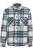 !Solid Overhemd ‘Aakon’  blauw / wit