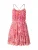 ONLY Zomerjurk ‘ONLASTA’  oranje / fuchsia / bloedrood / wit