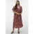 VERO MODA CURVE gebloemde midi jurk roze