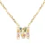 Luxenter, alfabet ketting in 925 sterling zilver en veelkleurige zirkonia met 18 karaat geel vergulde afwerking