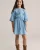 WE Fashion Jurk  smoky blue / wit