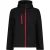 Regatta Heren Venturer 3 Layer Hooded Soft Shell Jacket (Zwart/Rood)