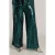 Yest Curve wide leg high waist broek donkergroen met pailletten