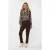 EsQualo Blouse Basic Elegant Leaves Print