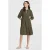 Anytime crinkle midi jurk met V-hals khaki
