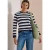 Sweatshirt met ronde hals en strepen
