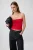 TRENDYOLMİLLA Dames Rood Effen Mouwloos Getailleerd Blouses