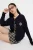 TRENDYOLMİLLA Dames Donkerblauw Geborduurd Lang Regular fit Vesten