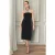 TRENDYOLMİLLA Dames Zwart Effen Midi Mouwloos Cocktail Recht Jurken