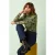 Rollneck Leia mesh top in posey groen