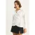 Satin V-Hals Shirt met Striksluiting