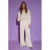 AMAYA Amsterdam kanten high waist broek ecru