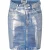 AmyLynn Metallic denim minirok voor dames (Blauw)