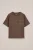 WE Fashion – Jongens T-shirt met structuur – Oversized – Taupe – Katoen –