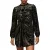 AllSaints Jemima Star Dress Black Gold