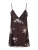 Bershka Zomerjurk  groen / aubergine / rosa / wit