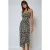 Allover Bloemenprint Bodycon Midi Jurk met Split