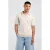 America Today regular polo met ingebreid patroon beige