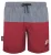 Zwemshort voor heren met patroonstrepen rood