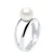 Rush Ring zoetwaterparels Button 7-8mm White Natural White Gold