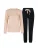 By Louise Pyjama ‘by Louise Women’s Terry Cloth Pyjamas Sleepwear Long Nightwear’  beige / zwart