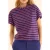 ICode Lurex Striped Violet T-shirt Multico Violine