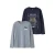 NAME IT KIDS longsleeves met print – donkerblauw/lichtblauw (set van 2)