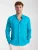 7Camicie Zakelijk overhemd ‘Caravaggio Linen Man Shirt Green’  lichtblauw