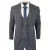Heren 3-delig grijs met blauw geruit tweed vintage klassiek pak