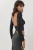 Open Back Polka Dot Lange Mouwen Getailleerde Crop Top