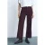 Mango high waist straight leg jeans donkerrood