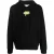 Gebroken witte zwarte slim-fit hoodie met Dedrade Thunder-logo