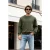 TRENDYOL MAN Heren Kaki Effen Lang Regular fit Sweatshirts