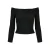 Urban Classics – Off shoulder Rib Longsleeve top – XXL – Zwart