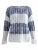 LIKS. Munich Trui ‘Strickpullover mit Streifen und Stickerei am Arm’  blauw denim