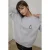 Comfort Dierenpatroon Geborduurd Verhoogd Ronde Hals Sweatshirt