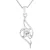 Solitaire Wing Hanger Zirkonium Zilver 925 Oxide wordt geleverd met aangeboden keten