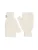 GOBI Cashmere Handschoenen met korte vingers ‘Rib-Knit Cashmere Gloves’  wit