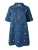 PIECES Blousejurk ‘PCFLORA’  blauw denim / lichtgroen / wit