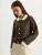 Bianco Lucci Gebreid vest  ombergrijs / wit